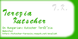 terezia kutscher business card